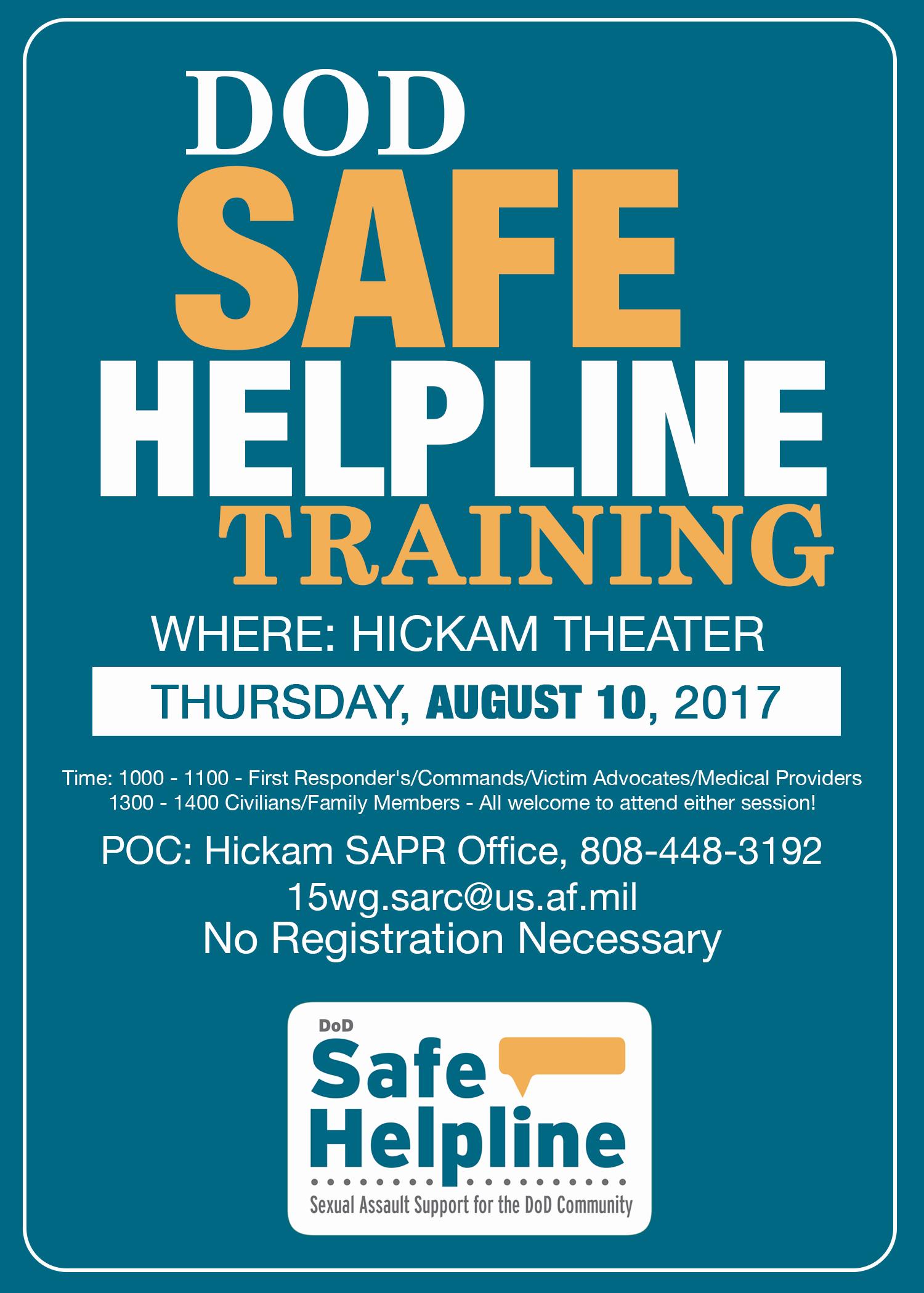DoD Safe Helpline Training
